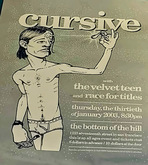tags: Race For Titles, The Velvet Teen, Cursive, San Francisco, California, United States, Gig Poster, Bottom of the Hill - Cursive / The Velvet Teen / Race For Titles on Jan 30, 2003 [695-small]