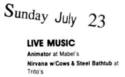 Nirvana / Cows / Steel Bathtub on Jul 23, 1989 [536-small]