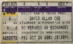 David Allan Coe on Oct 25, 2002 [661-small]