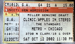 Clinic / Apples In Stereo / The Standard on Oct 12, 2002 [145-small]