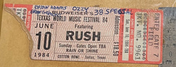 Ozzy Osbourne with Zakk Wylde / Rush / .38 Special / Bryan Adams / Gary Moore on Jun 10, 1984 [464-small]