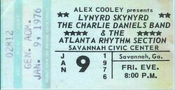 Lynyrd Skynyrd / The Charlie Daniels Band / Atlanta Rhythm Section on Jan 9, 1976 [948-small]