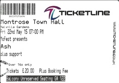 tags: Ash, Montrose, Scotland, United Kingdom, Ticket, Montrose Town Hall - Ash on May 22, 2015 [170-small]