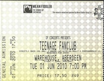 tags: Teenage Fanclub, Aberdeen, Scotland, United Kingdom, Ticket, The Warehouse - Teenage Fanclub / Yuck on Jun 1, 2010 [217-small]