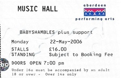 tags: Babyshambles, Aberdeen, Scotland, United Kingdom, Ticket, Music Hall - Babyshambles on May 22, 2006 [290-small]