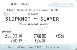 tags: Slayer, Slipknot, Glasgow, Scotland, United Kingdom, Ticket, Scottish Exhibition & Conference Centre (SECC) - Slipknot / Slayer / Hatebreed / Mastodon on Oct 3, 2004 [374-small]