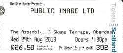 tags: Public Image Ltd, Aberdeen, Scotland, United Kingdom, Ticket, The Assembly - Public Image Ltd. on Aug 29, 2018 [652-small]