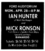 Ian Hunter / Mick Ronson / Bonaroo on Apr 28, 1975 [724-small]