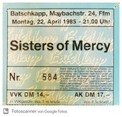 tags: The Sisters of Mercy, Frankfurt am Main, Hesse, Germany, Ticket, Batschkapp, Frankfurt - Sisters of Mercy on Apr 22, 1985 [834-small]