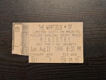 tags: Ministry, San Francisco, California, United States, Ticket, The Warfield Theatre - Ministry / L7 on Aug 22, 1999 [684-small]