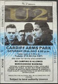 My ticket to see U2, 1984, U2 / The Silencers / The Alarm / The Pretenders on Jul 25, 1987 [448-small]