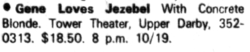 Gene Loves Jezebel / Concrete Blonde on Oct 19, 1990 [609-small]
