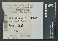 My ticket to see Wynton Marsalis, 2014, Jazz at the Lincoln Center Orchestra with Wynton Marsalis on Jun 26, 2014 [330-small]