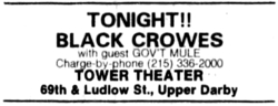 The Black Crowes / Gov't Mule on Nov 7, 1996 [352-small]