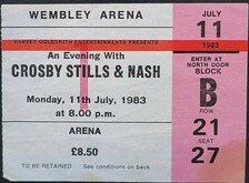 My ticket to see Crosby Stills and Nash, 1983, Crosby, Stills & Nash on Jul 11, 1983 [254-small]