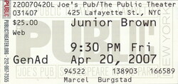 tags: Ticket - Jake Shimabukuro / Junior Brown on Apr 20, 2007 [822-small]