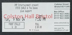 My ticket to see Steve Earle, 2004, Steve Earle & The Dukes on Nov 9, 2004 [507-small]