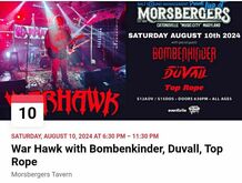 WarHawk (Maryland) / Bombenkinder / DüVall / Top Rope on Aug 10, 2024 [386-small]