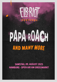 First band announcement, August 10th, 2024., tags: Hamburg, Hamburg, Germany, Gig Poster, Großmarkt - Papa Roach on Aug 9, 2025 [195-small]