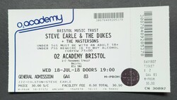 My ticket to see Steve Earle,2018 , Steve Earle & The Dukes / The Mastersons on Jul 18, 2018 [240-small]