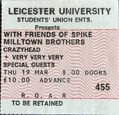 The Wonder Stuff / Crazyhead / The Milltown Brothers on Mar 19, 1992 [798-small]