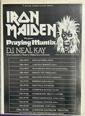 Tour Advert, Iron Maiden / Praying Mantis / Neil Kay on Jun 10, 1980 [845-small]