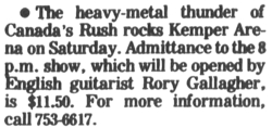 Rush / Rory Gallagher on Oct 16, 1982 [637-small]