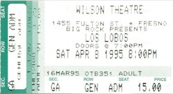 Los Lobos (Apr 8, 1995) ticket, Los Lobos on Apr 8, 1995 [715-small]