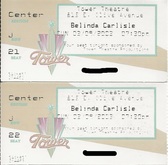 Belinda Carlisle (Mar 9, 2003) Tower Theatre, Fresno CA tickets, Belinda Carlisle on Mar 9, 2003 [902-small]