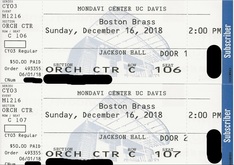 Boston Brass (Dec 16, 2018) Mondavi Center, Davis CA tickets, Boston Brass on Dec 16, 2018 [717-small]