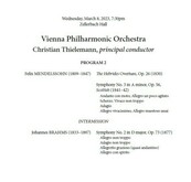 Vienna Philharmonic (Mar 8, 2023) Zellerbach, Berkeley CA program, Wiener Philharmoniker / Christian Thielemann on Mar 8, 2023 [783-small]