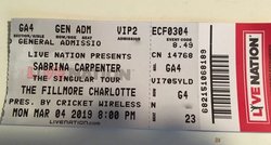 Sabrina Carpenter at the Fillmore Charlotte, tags: Sabrina Carpenter, Charlotte, North Carolina, United States, Ticket, The Fillmore Charlotte, AvidXchange Music Factory - Sabrina Carpenter / Maggie Lindemann on Mar 4, 2019 [896-small]