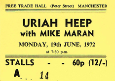 Ticket, Uriah Heep / Mike Maran on Jun 19, 1972 [786-small]