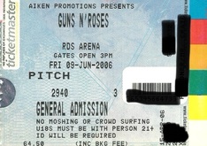 tags: Guns N' Roses, Dublin, Leinster, Ireland, Ticket, RDS Arena - Guns N' Roses / Avenged Sevenfold / Bullet for my Valentine on Jun 9, 2006 [333-small]