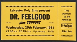 Ticket, Dr. Feelgood on Feb 25, 1981 [008-small]