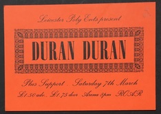 Ticket, Duran Duran on Mar 7, 1981 [019-small]